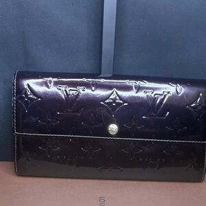 Louis Vuitton deep wine color Monogram Women's Wallet